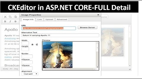 CKEditor in ASP.NET CORE | How to upload Image | How to Save Data in Database | latest version of it