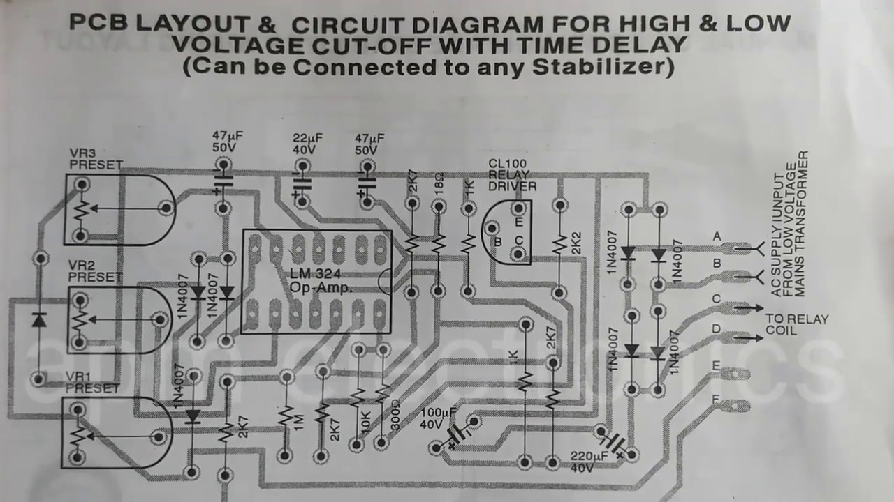 #Stabilizer #Relay #Drive #Control #Circuit #diagram IC #LM324 - YouTube