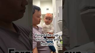 Download Lagu When you're too tiny to reach the tap, but Daddy's got long arms and zero chill.#cute #baby #papa MP3