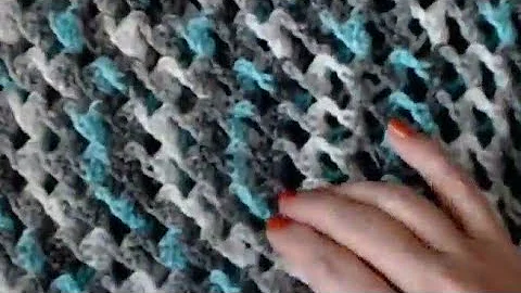 Crochet 3D zig zag waffle blanket. Quick and EASY Crochet blanket
