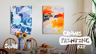 Abstract Canvas Painting Kit | Sculpd Wall Art