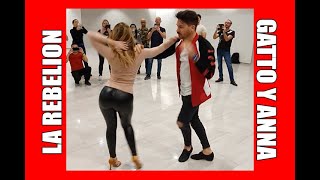 La Rebelion - Bailando Salsa - Gatto y Anna