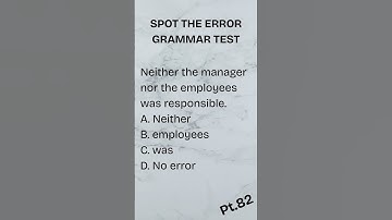Can You Spot the Grammar Error? 🧠 | Grammar Test #82