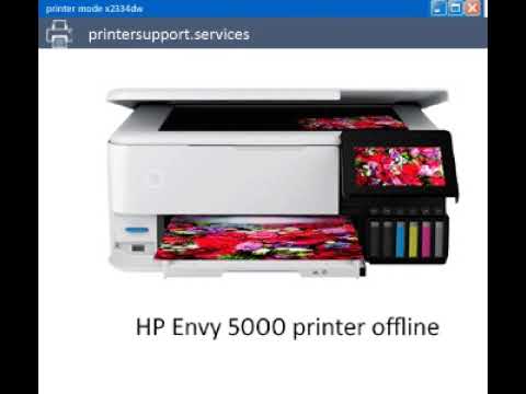 How do i get my hp envy 5000 printer back online