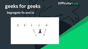 Segregate 0s and 1s GFG POTD  14 - 7 - 2024