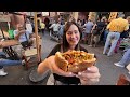 Trying moroccan street food in marrakech morocco 