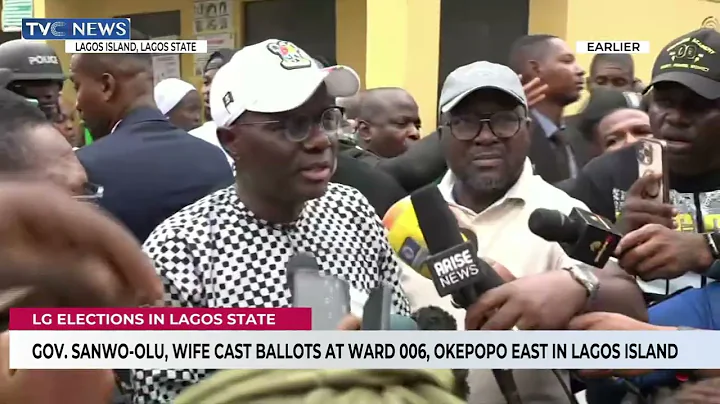 Gov. Sanwo-Olu, Wife Cast Ballots At Ward 06, Okepopo East, Lagos Island