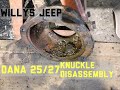 Dana 25/27 Jeep axle Knuckle disassembly!