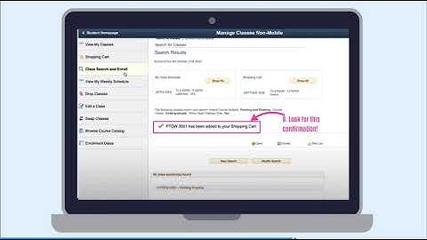 Add Classes to your Shopping Cart