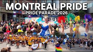 Montreal Pride Parade 2026 | Fierté Montréal Full Parade &amp; Village 4K Walking Tour, No Talking ASMR