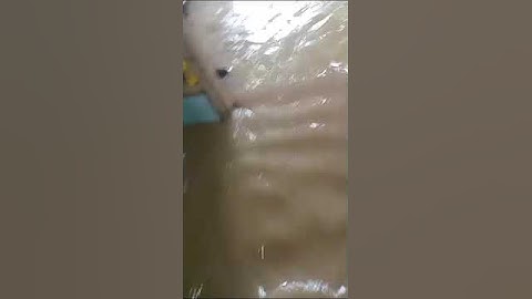 Banjir yang menggenang di rumah warga blora