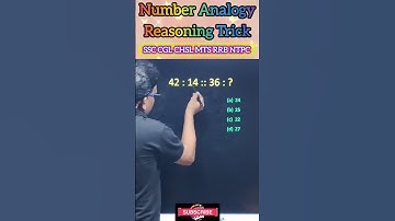 Analogy PYQ रीज़निंग | Number Analogy | Reasoning Classes for SSC CGL GD Exam| Missing Number| #yt