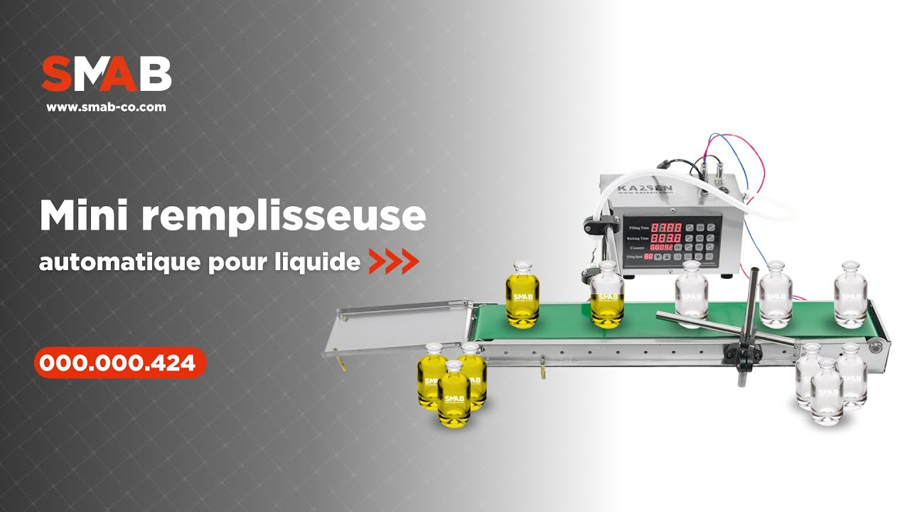 Mini remplisseuse automatique pour liquide - SMAB - YouTube