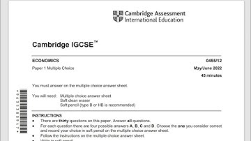 Whole paper 1 solved in 26 minutes | IGCSE Economics Solved Past Papers | MCQs | 0455/12/m/j/22