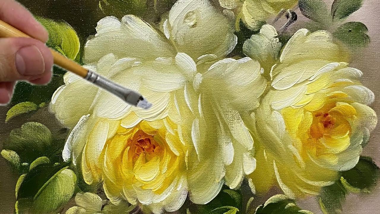 СЕКРЕТЫ СОЗДАНИЯ ДВИЖЕНИЯ И ГЛУБИНЫ В ЦВЕТОЧНОЙ ЖИВОПИСИ / КЛАССИЧЕСКАЯ РОЗОВАЯ ЖИВОПИСЬ