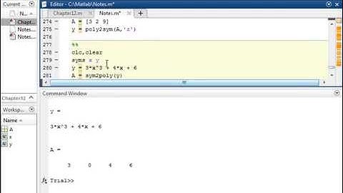 Using sym2poly and poly2sim