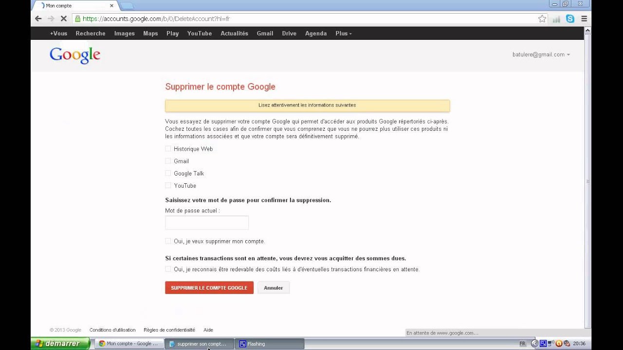 [TUTO] Comment supprimer son compte Google définitivement YouTube