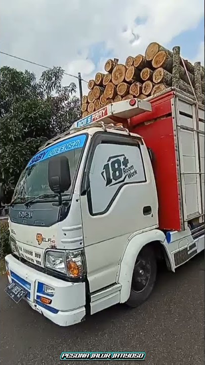Story WA truk elf oleng muat kayu
