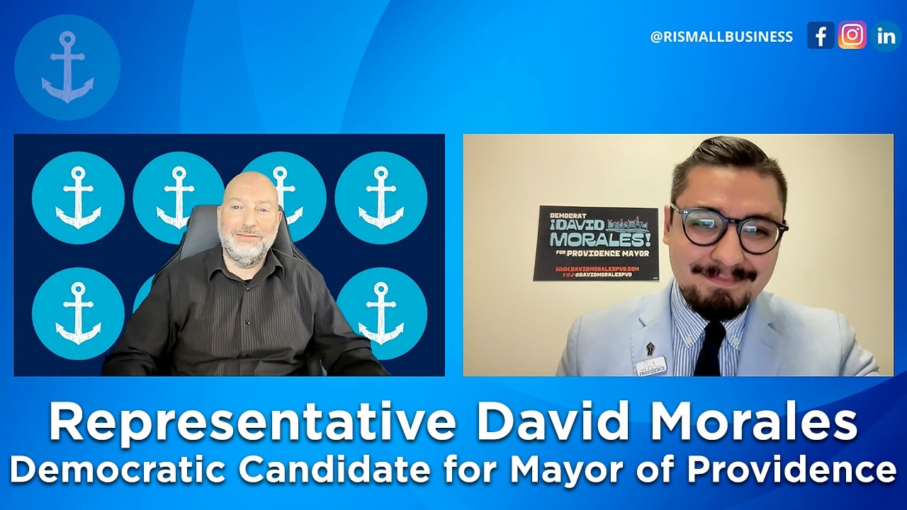 David Dadekian of Eat Drink RI with RI State Representative David Morales, Democratic candidate for mayor of Providence