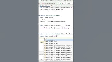 Android Context Menu Example