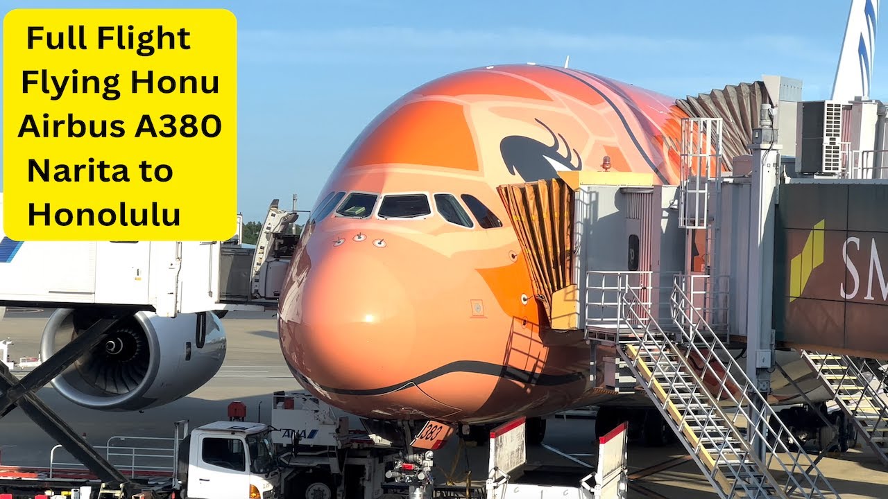 Full Flight - Pacific Views - Flying Honu - All Nippon Airways A380 - ANA Tokyo Narita to Honolulu