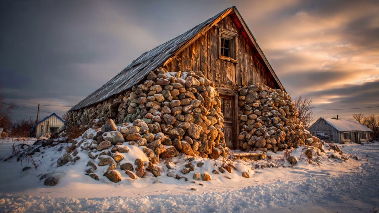 Los vecinos se burlaron cuando cubrió sus muros de madera con piedra y retuvo calor2 días!