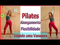 Alongamento e Flexibilidade com Pilates Usando uma Vassoura - Vídeo 581