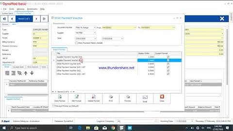 Tutorial: Smart DynaMod Print Payment Voucher