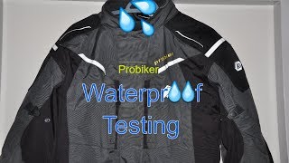 Probiker Cordura Jacket - Waterproof test