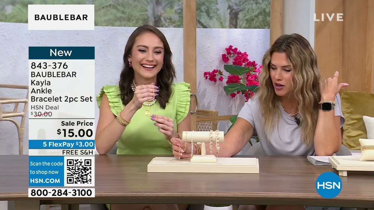 BAUBLEBAR Kayla Simulated Pearl and Chain Ankle Bracelet...