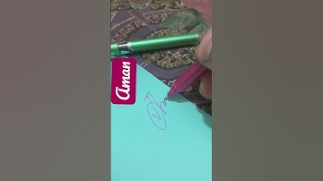 Aman name signature #shorts #viral #signatureshub #whatsappstatus #aman #cursivewriting