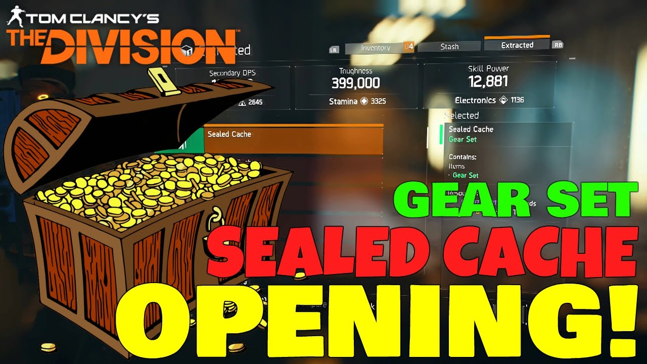 The Division: SEALED CACHE GEAR SET OPENING! 240 Gear Score LOOT DROPS!