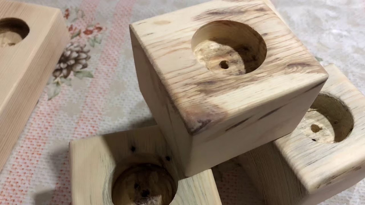 طريقة عمل قاعدة شمع من الخشب ، عمل قاعدة شمع من الخشب