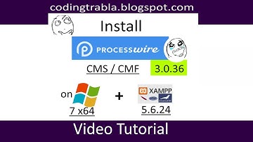 Install Processwire 3.0.36 on windows 7 localhost - opensource PHP CMS / CMF byAO