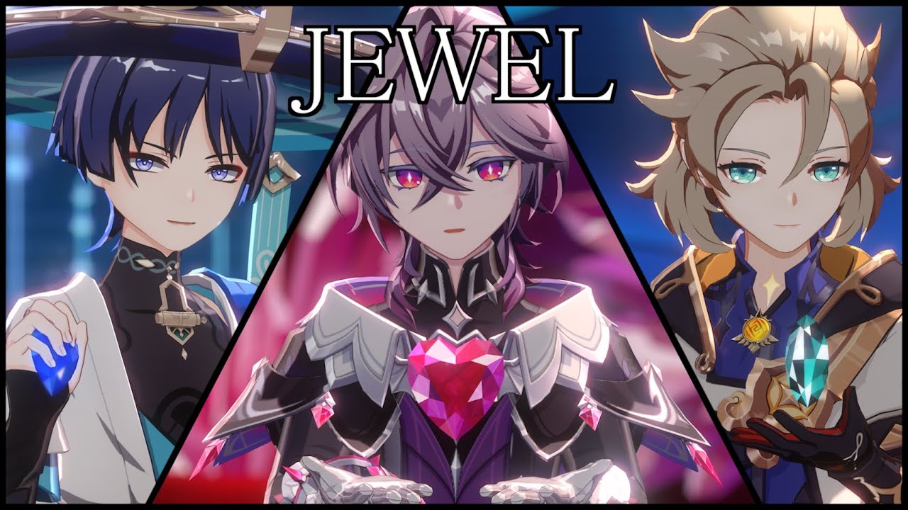 【 原神 / Genshin MMD 】 jewel 【 ドゥリン , 放浪者 , アルベド ( Durin , Wanderer , Albedo ) 】