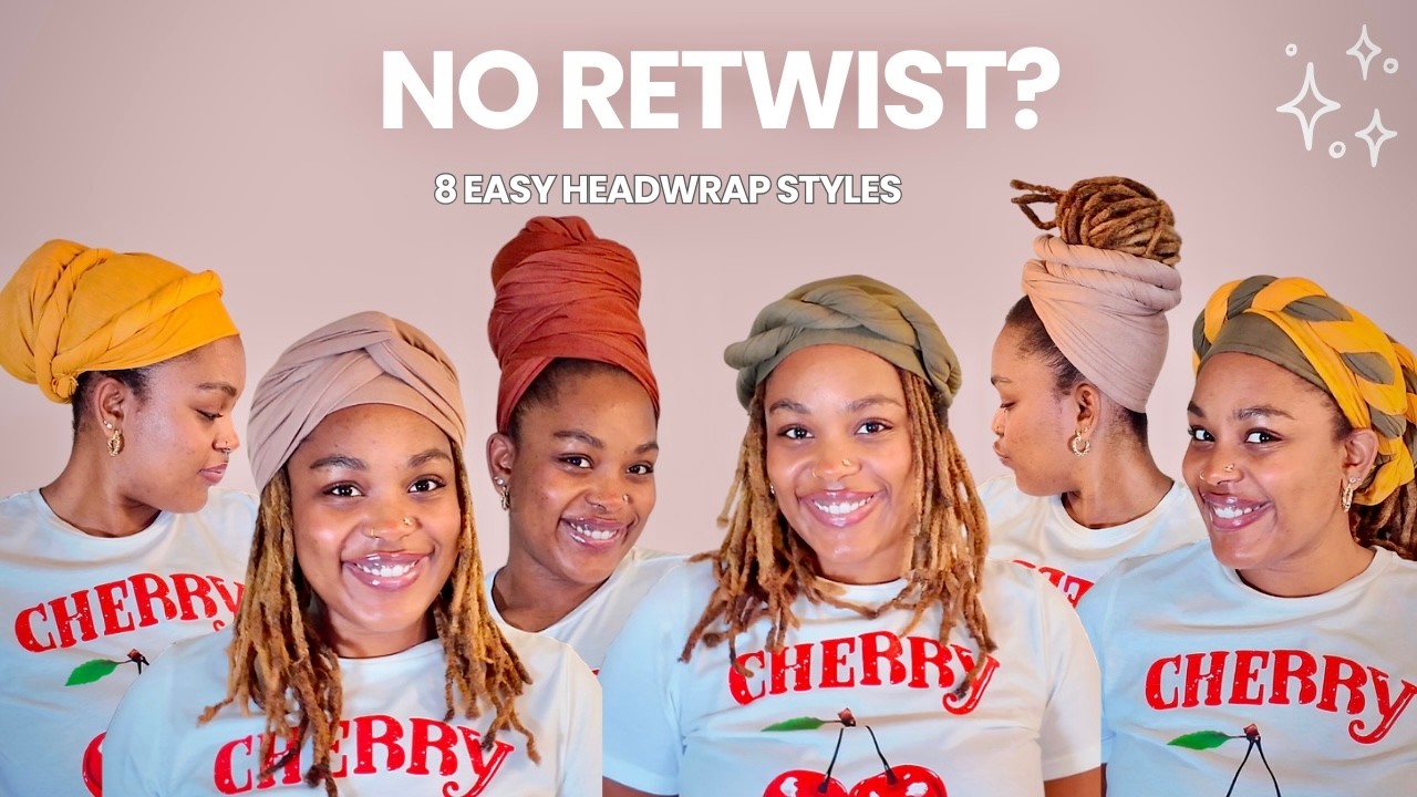 8 простых вариантов головных платков для дредов | Не требуют повторного закручивания