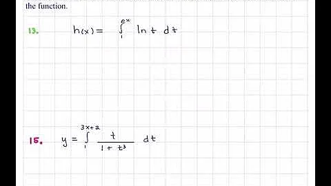 The Fundamental Theorem of Calculus Part 1.  Stewart Calculus ET 8th Ed. 5.3 #13, 15