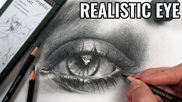 How To Draw A Realistic Eye With Graphite Pencils | Drawing Tutorial