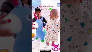 cara meniup jumping animal mainan kuda kudaan playground anak unicorn