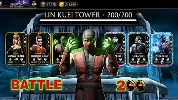 2nd Time-Beet Battle 200 in Lin kuei tower (Boss battle  200+rewards Dimond+epic & uncomon mk mobile
