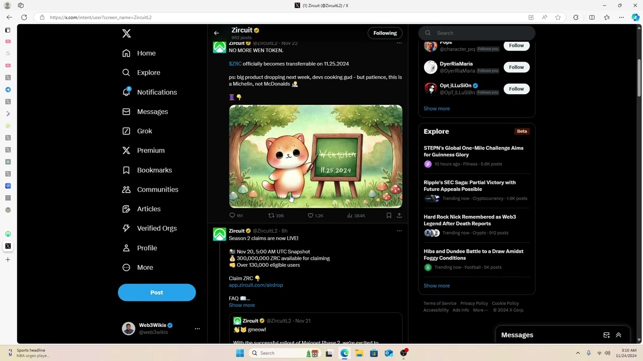 Claim Your 2nd Zircuit Airdrop ASAP. $ZRC Listing Tomorrow!