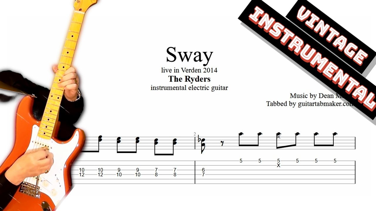 The Ryders - Sway TAB - vintage instrumental guitar tabs (PDF + Guitar Pro)