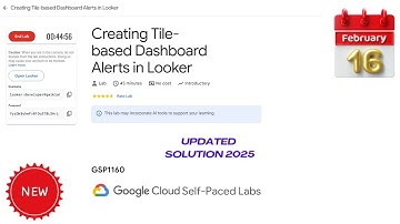 Creating Tile-based Dashboard Alerts in Looker || 2025 || #GSP1160 #qwiklabs #qwiklabsarcade2025