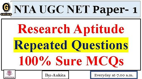 NTA UGC NET Paper-1|Most  Expected MCQ | Research Aptitude  | Repeated Questions| Upcoming Exam 2022