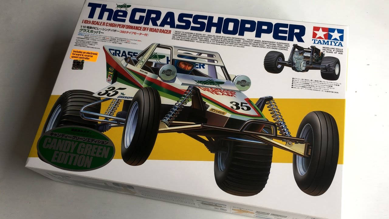 UNBOXiNG the Tamiya Grasshopper Ltd. Candy Green Edition 2WD 1/10 Assembly Kit 
