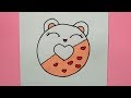 How to draw a cute donut  easy drawing