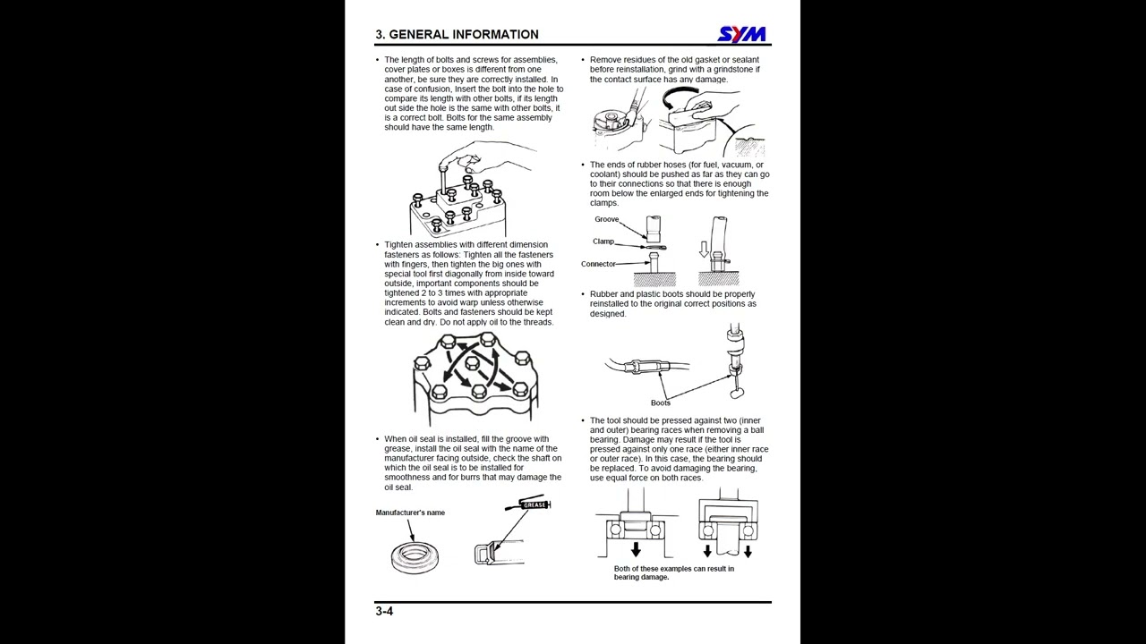 SYM VS150 VS2 Service Manual PDF Download - Full Motorcycle Repair
