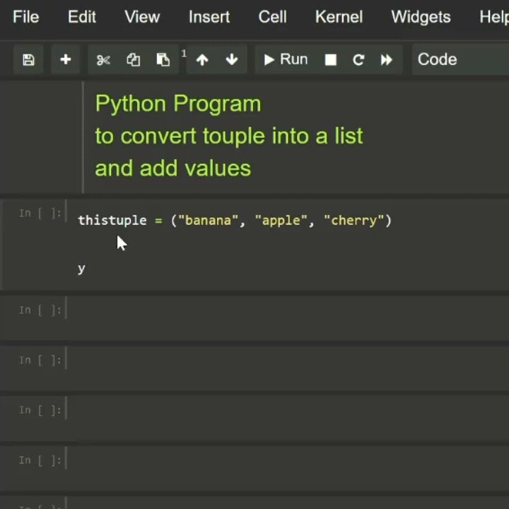#python program to convert tuple into a list and values || #coding ...