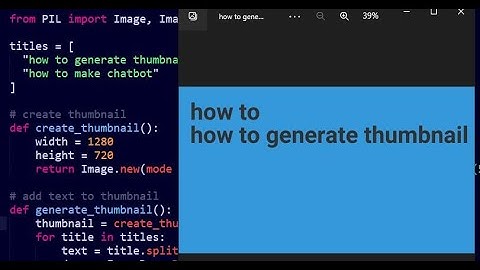 Create Youtube Thumbnail Images Using Python