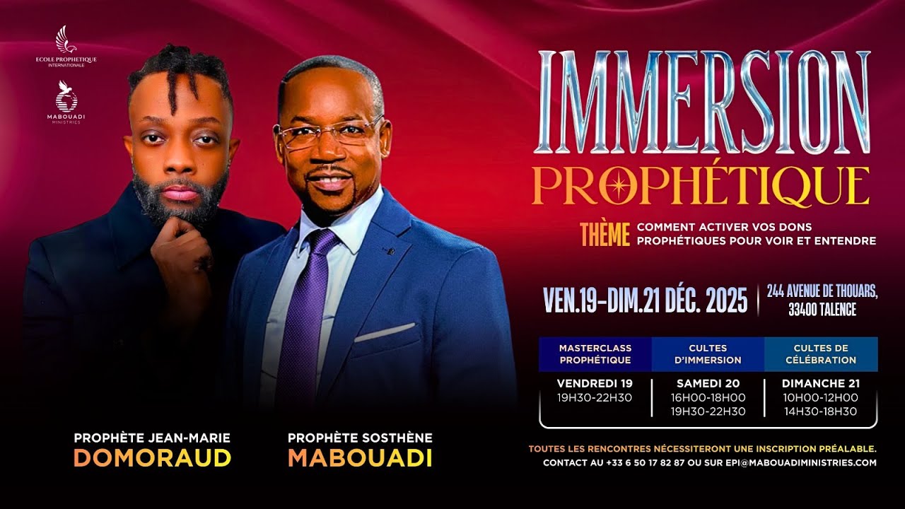 Comment activer vos dons prophétiques pour voir et entendre I Prophète Sosthène MABOUADI- J2